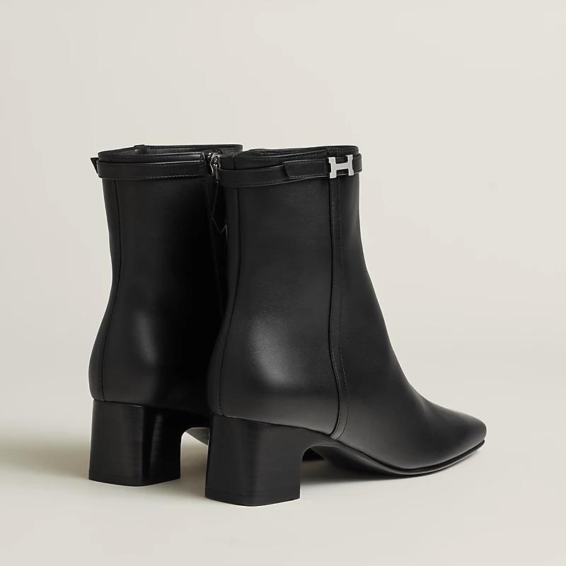 Giày Hermes Hommage Ankle Boot Nữ Đen